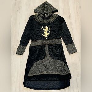 Spirit Black Knight Halloween Costume with Gold Emblem